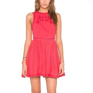 Free People Embroidered Mini Dress